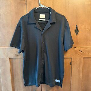 Scotch & Soda Leisure Buttondown Shortsleeve Mens L (Black)